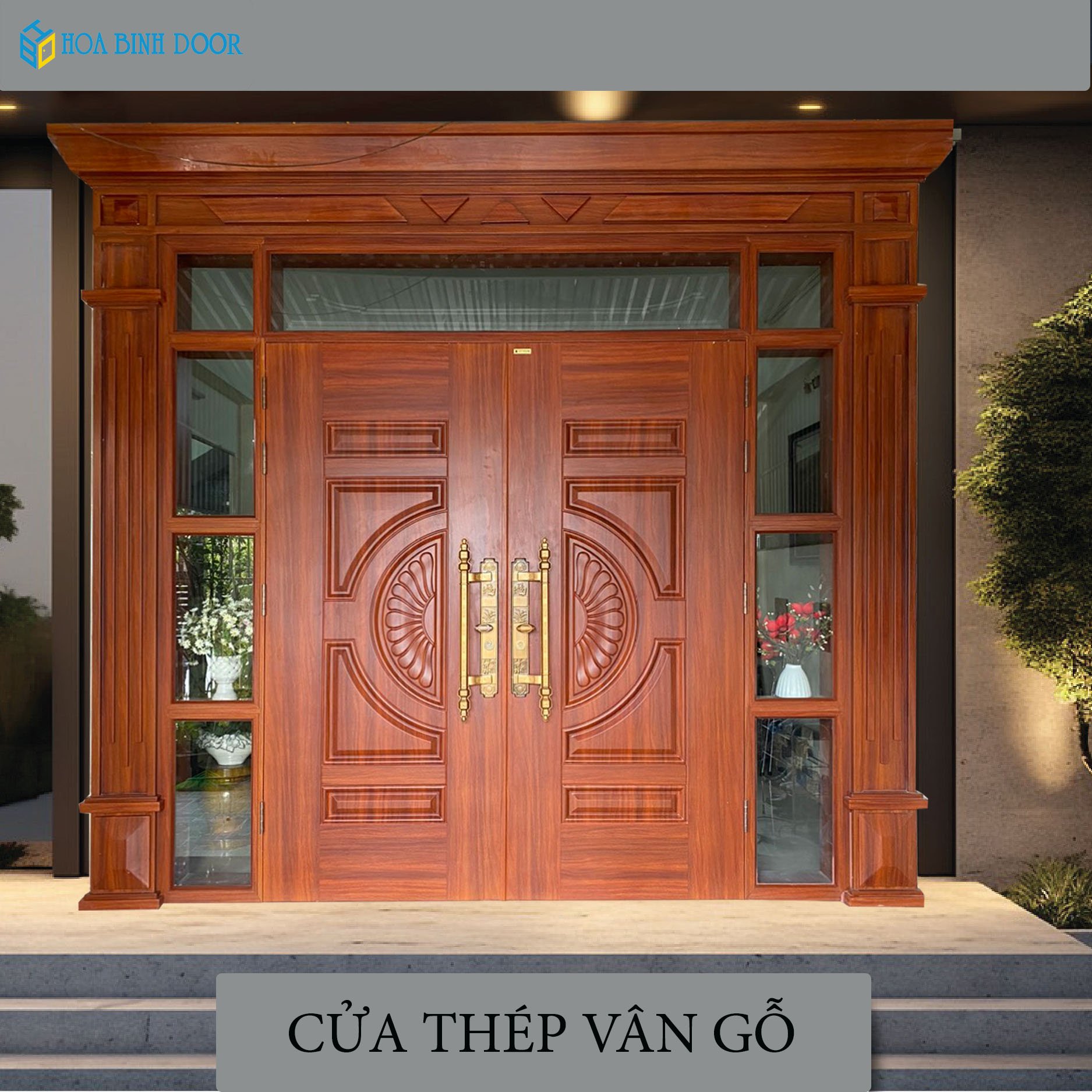 Giá cửa thép vân gỗ tại quận 2