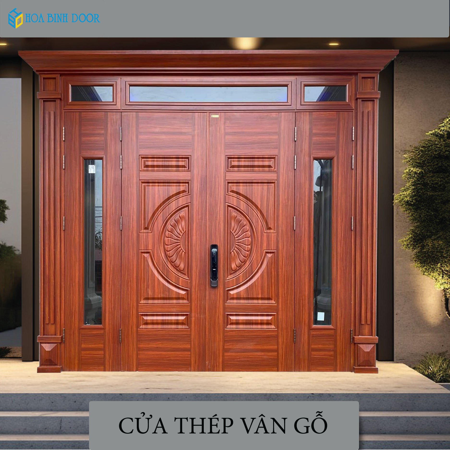 Giá cửa thép vân gỗ tại quận 2